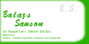 balazs samson business card