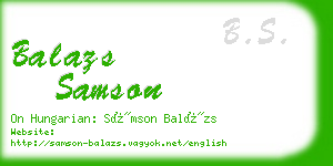 balazs samson business card